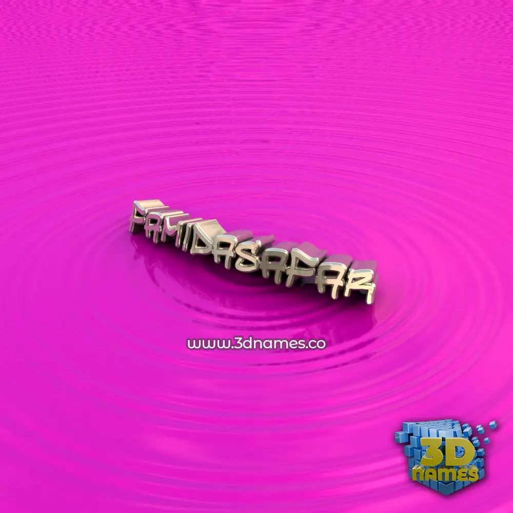 famidasafar in Pink Graffiti style - 3D name wallpaper