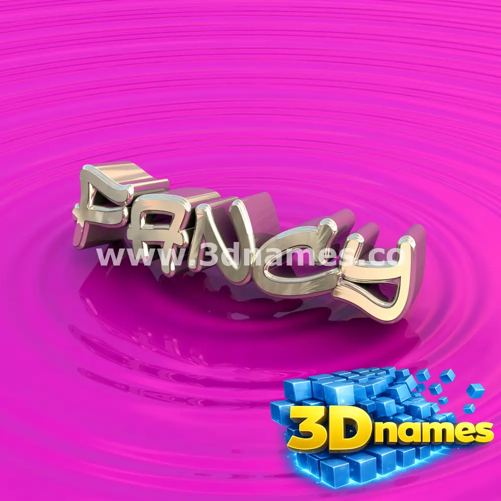 fancy in Pink Graffiti style - 3D name wallpaper