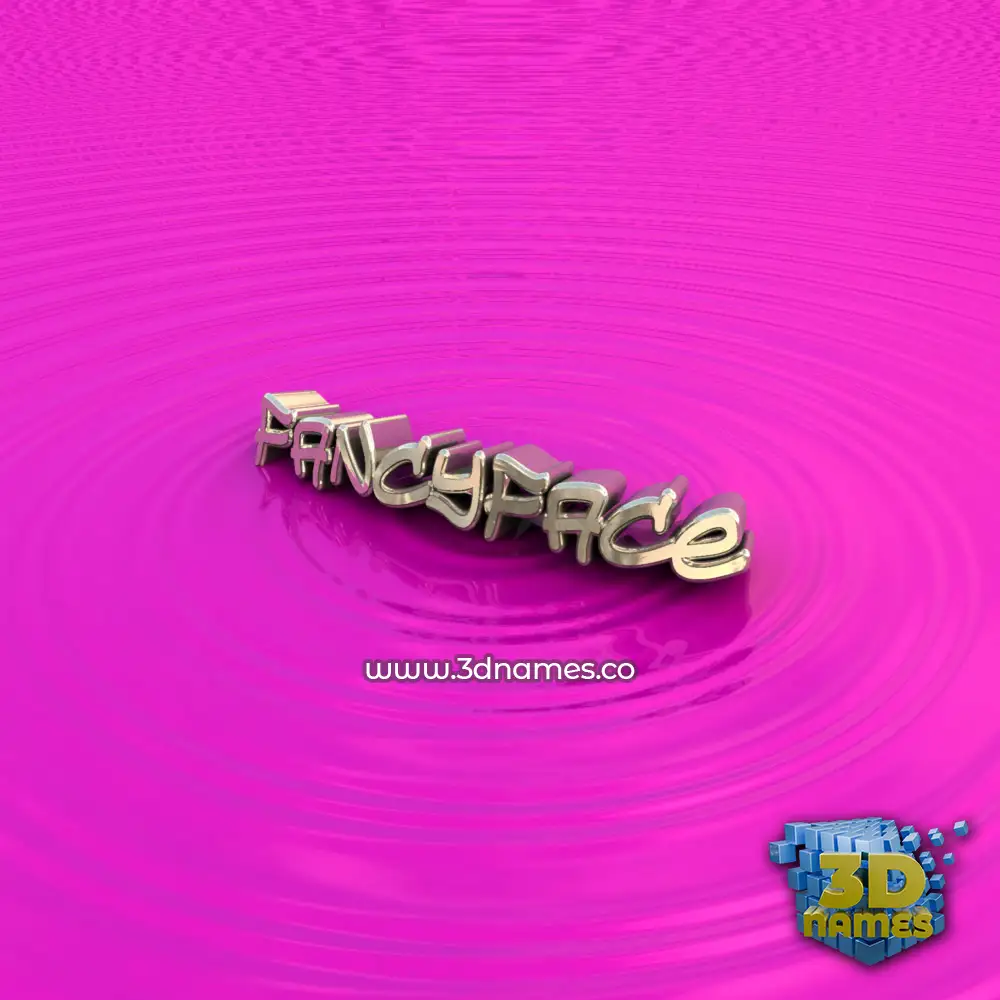 fancyface in Pink Graffiti style - 3D name wallpaper