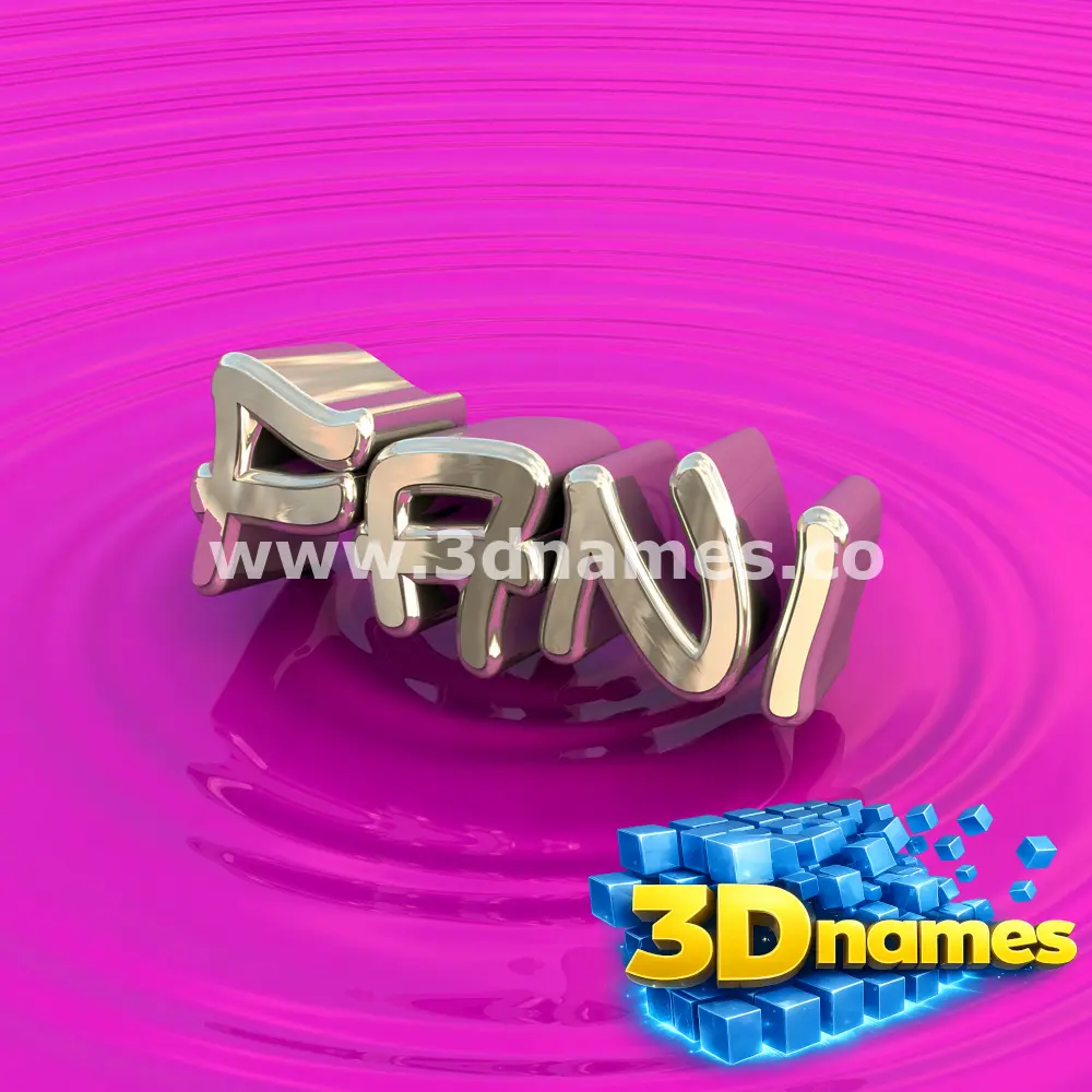 fani in Pink Graffiti style - 3D name wallpaper