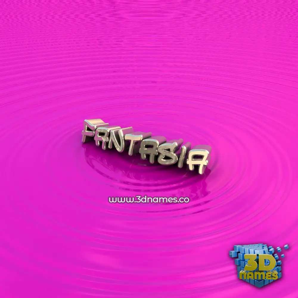 fantasia in Pink Graffiti style - 3D name wallpaper