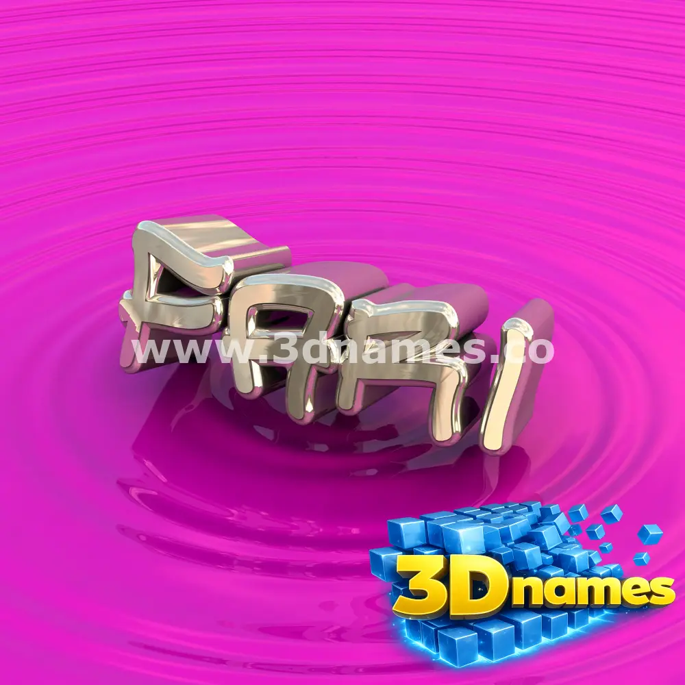 fari in Pink Graffiti style - 3D name wallpaper
