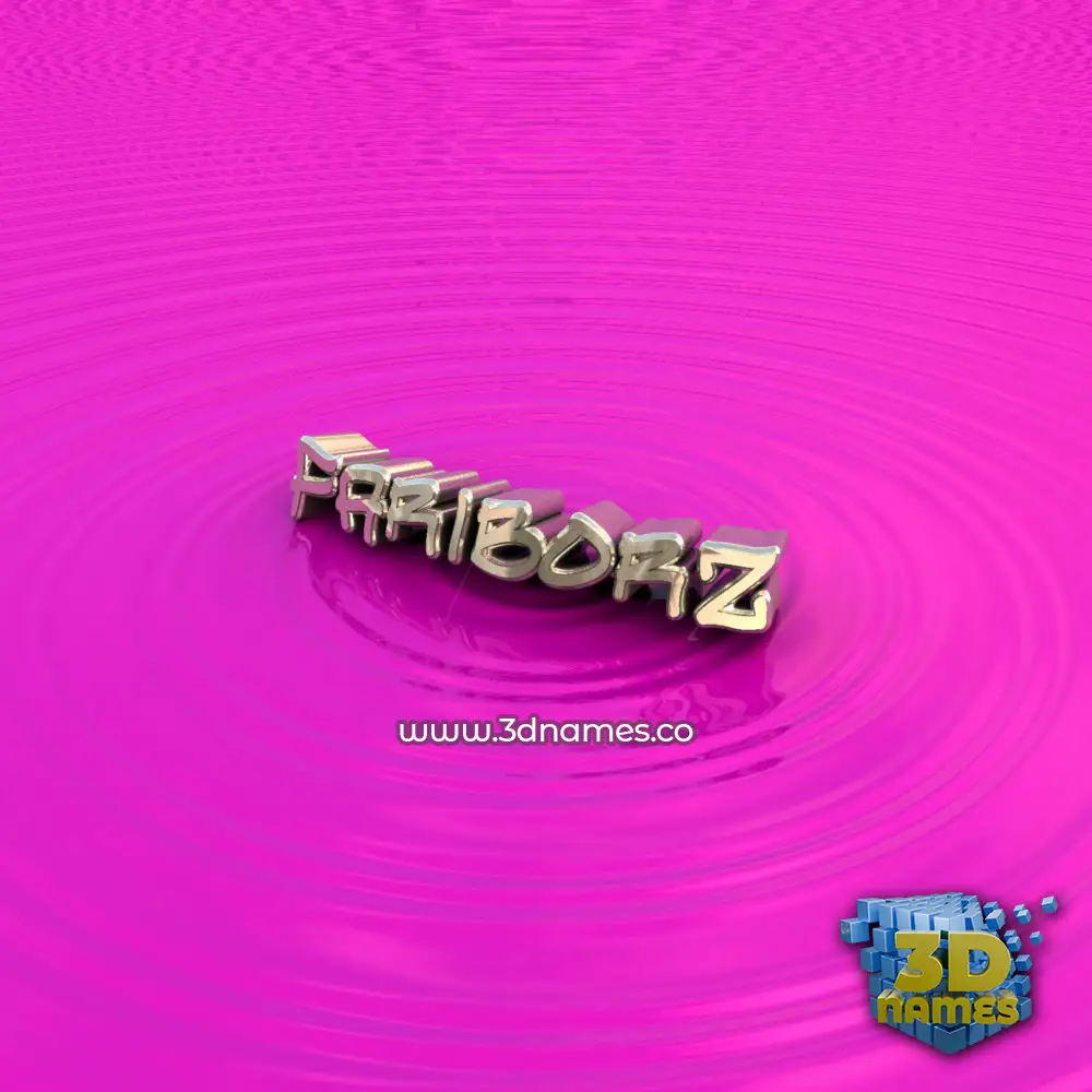 fariborz in Pink Graffiti style - 3D name wallpaper