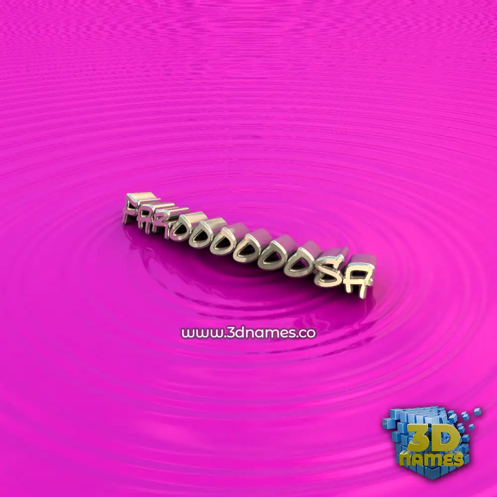 faroooooosa in Pink Graffiti style - 3D name wallpaper