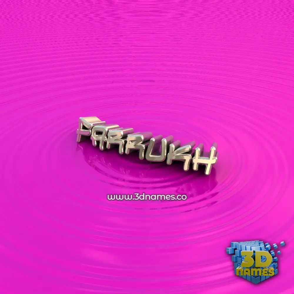 farrukh in Pink Graffiti style - 3D name wallpaper