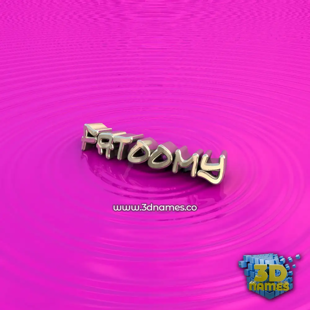 fatoomy in Pink Graffiti style - 3D name wallpaper