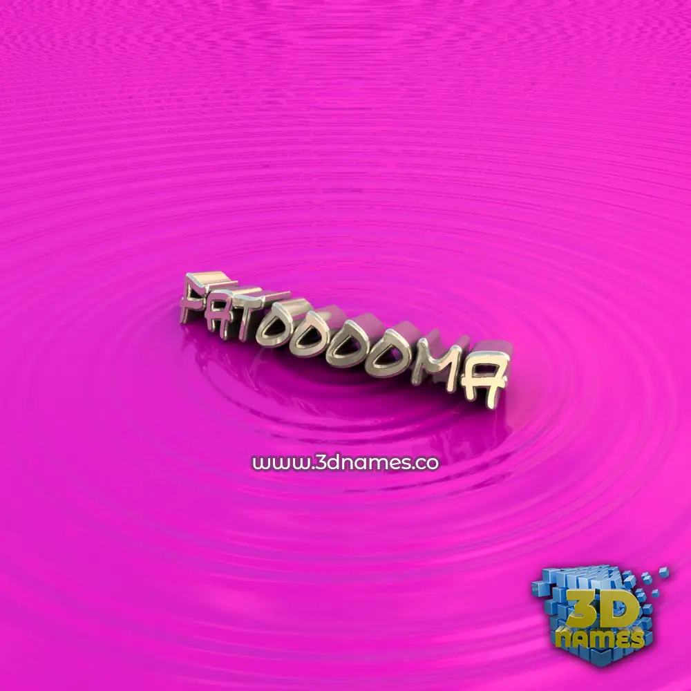 fatooooma in Pink Graffiti style - 3D name wallpaper