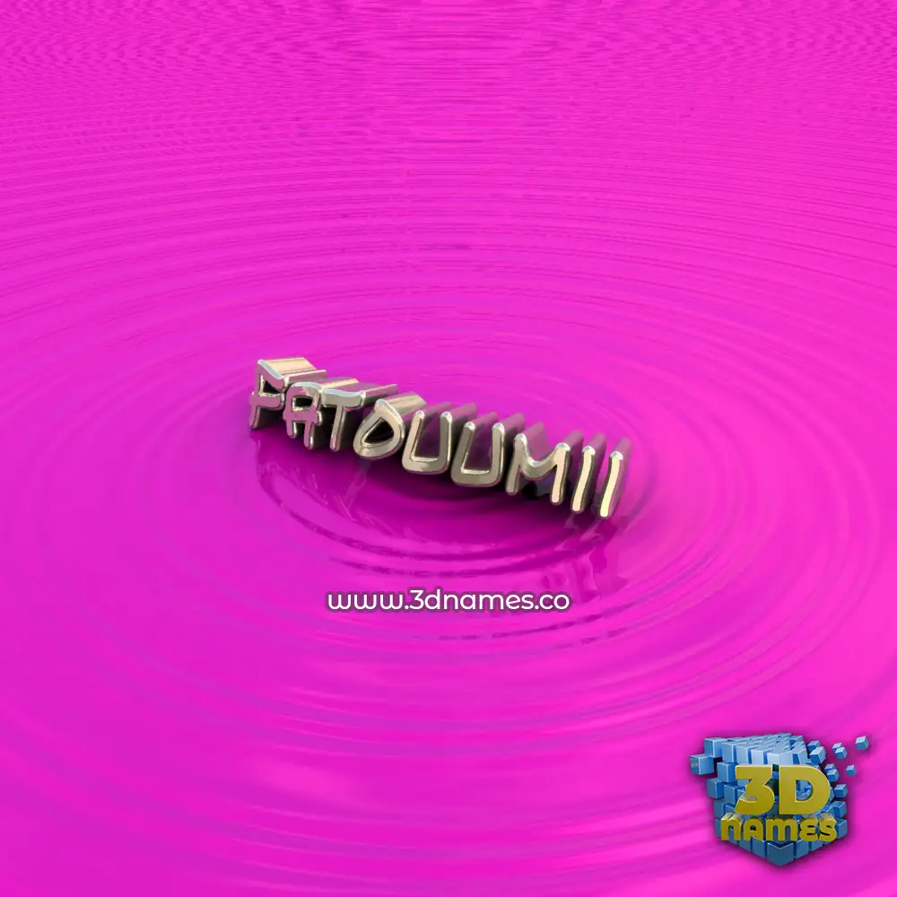 fatouumii in Pink Graffiti style - 3D name wallpaper
