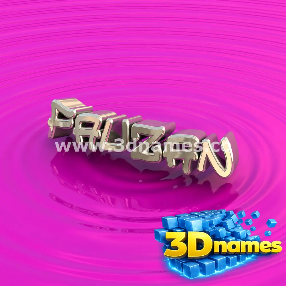 fauzan in Pink Graffiti style - 3D name wallpaper