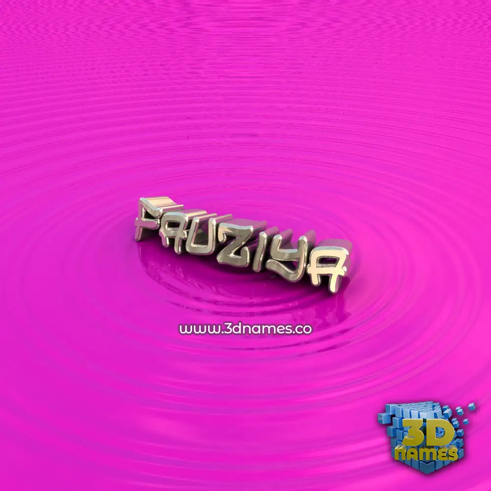 fauziya in Pink Graffiti style - 3D name wallpaper