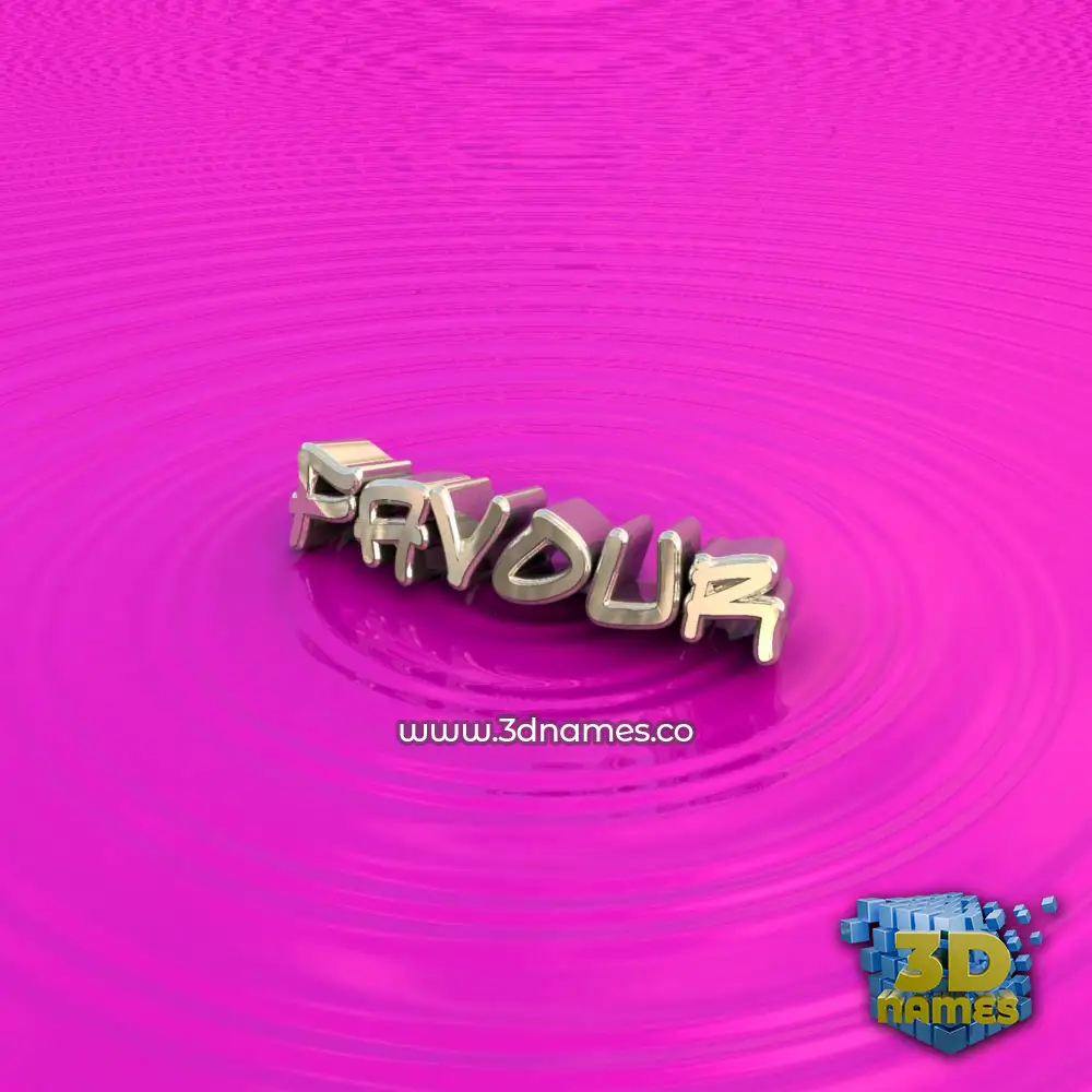 favour in Pink Graffiti style - 3D name wallpaper