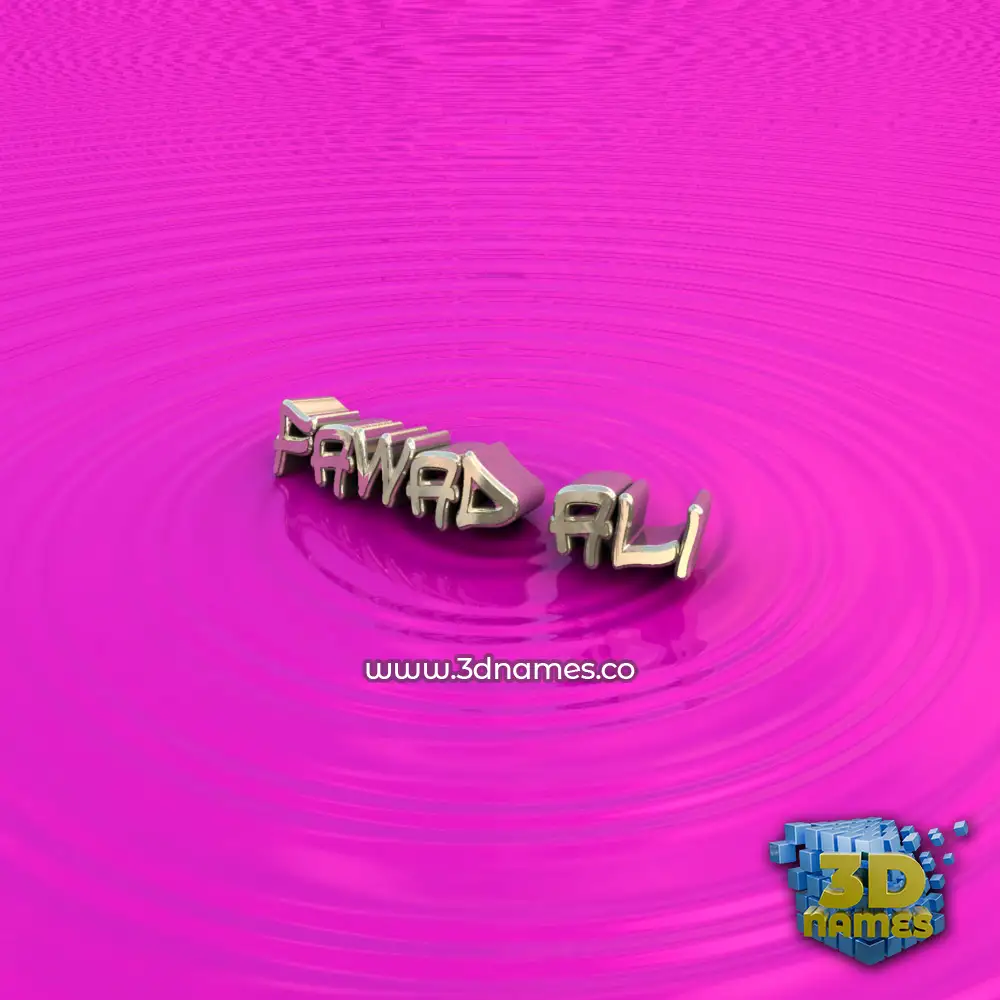 fawad ali in Pink Graffiti style - 3D name wallpaper