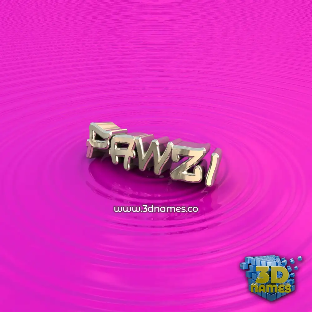 fawzi in Pink Graffiti style - 3D name wallpaper