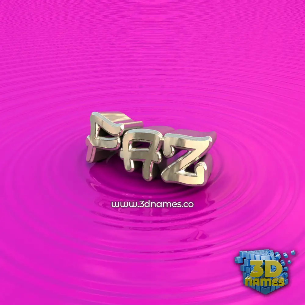 faz in Pink Graffiti style - 3D name wallpaper
