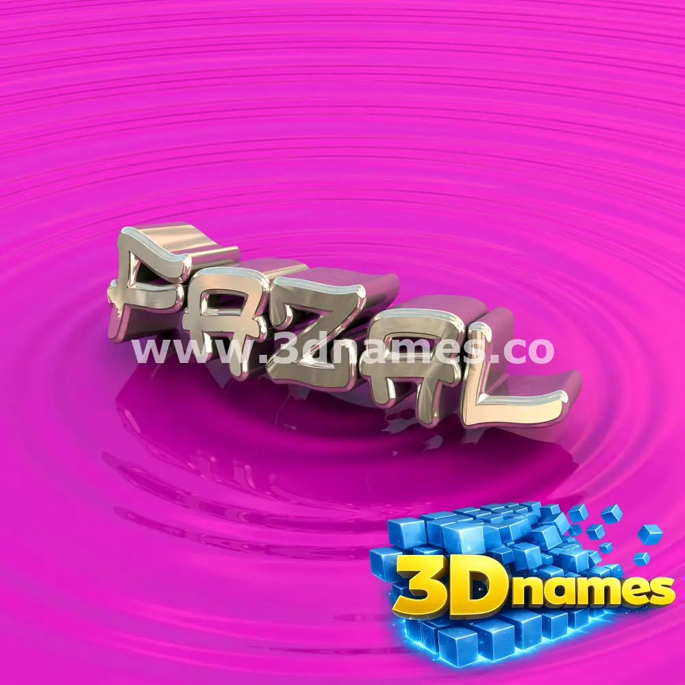 fazal in Pink Graffiti style - 3D name wallpaper