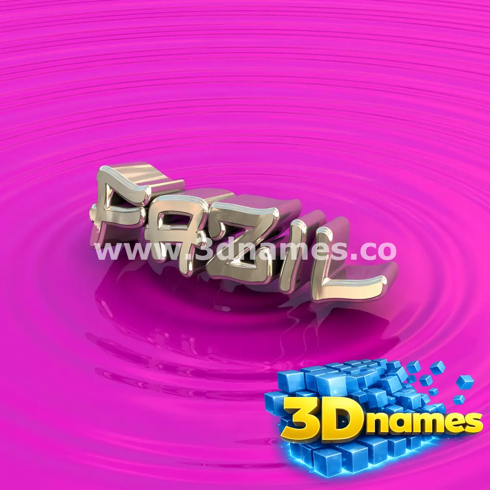 fazil in Pink Graffiti style - 3D name wallpaper
