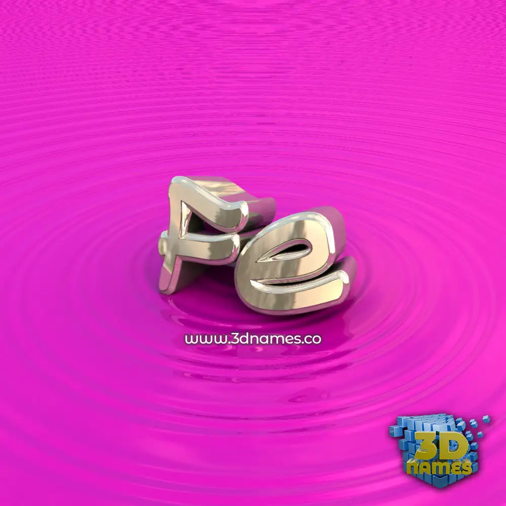 fe in Pink Graffiti style - 3D name wallpaper