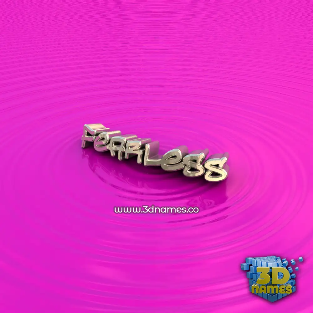 fearless in Pink Graffiti style - 3D name wallpaper