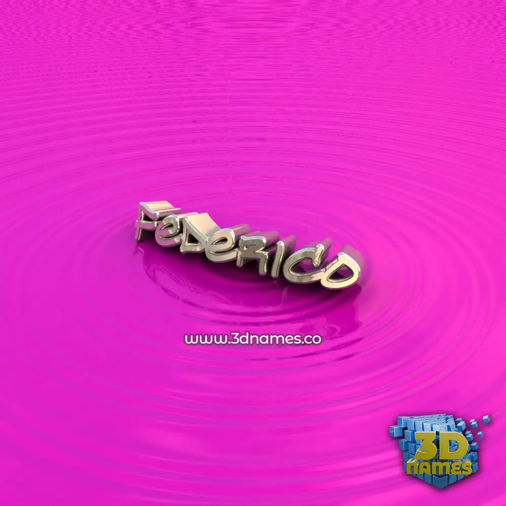 federico in Pink Graffiti style - 3D name wallpaper