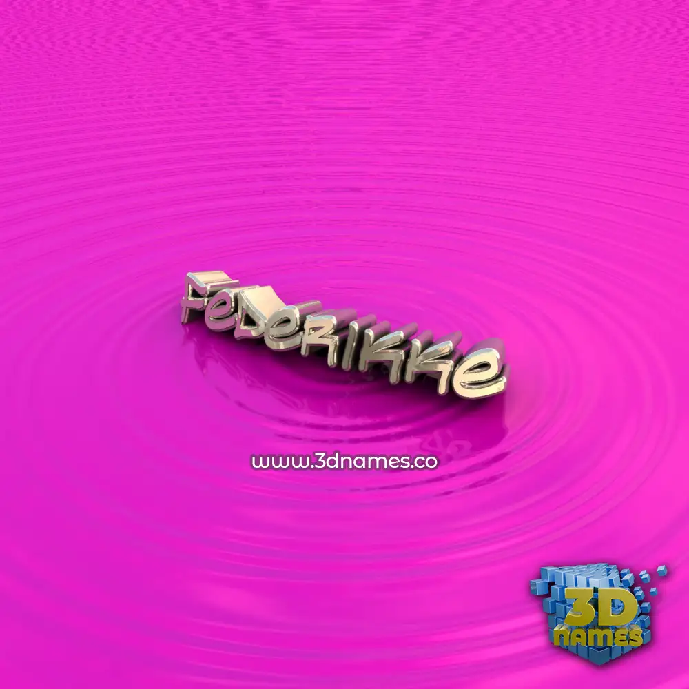 federikke in Pink Graffiti style - 3D name wallpaper