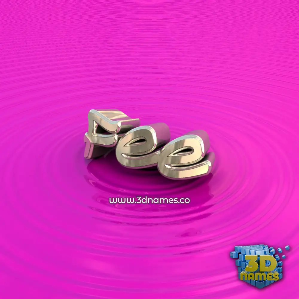 fee in Pink Graffiti style - 3D name wallpaper