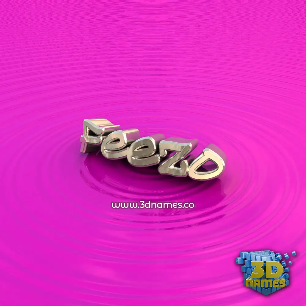 feezo in Pink Graffiti style - 3D name wallpaper