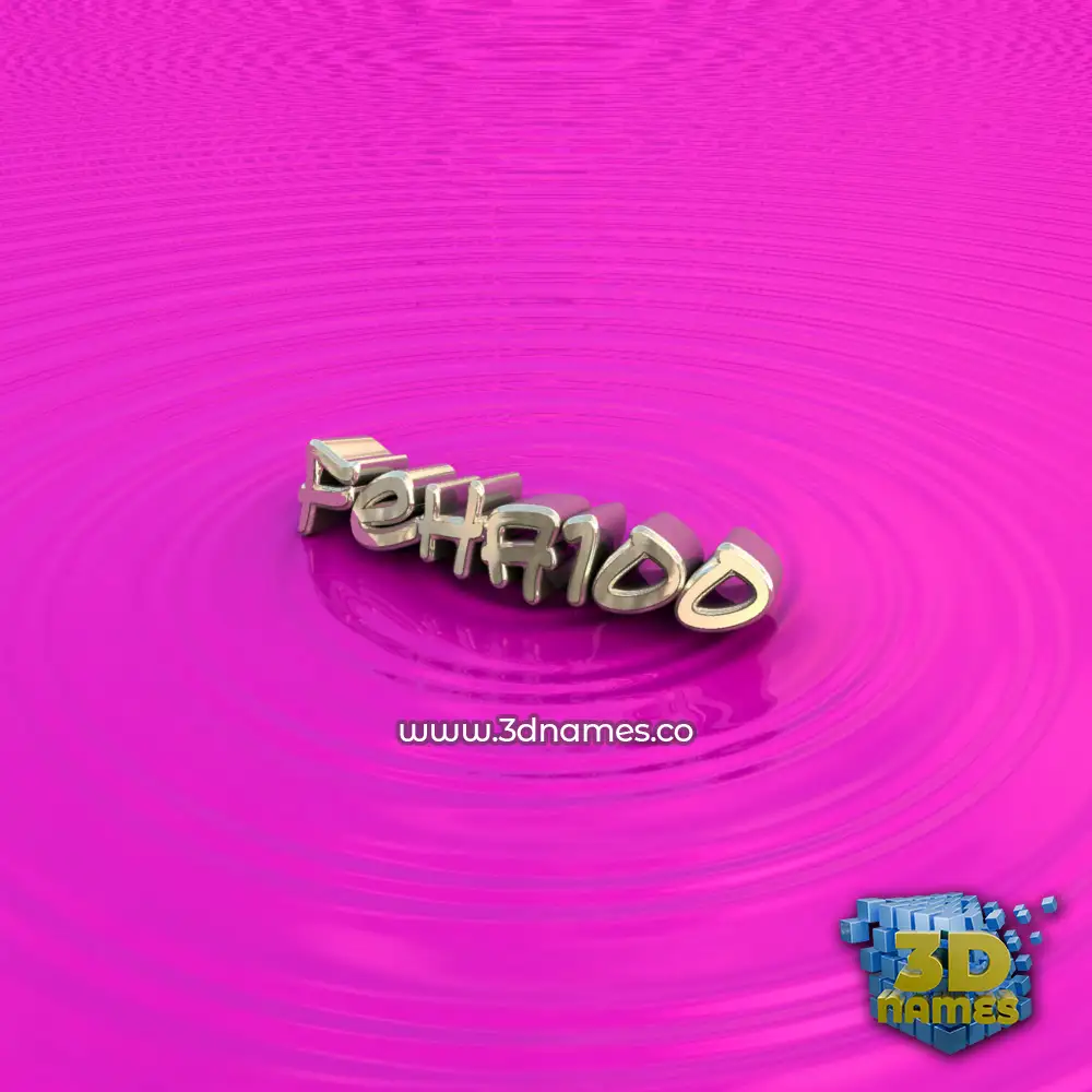 feha100 in Pink Graffiti style - 3D name wallpaper