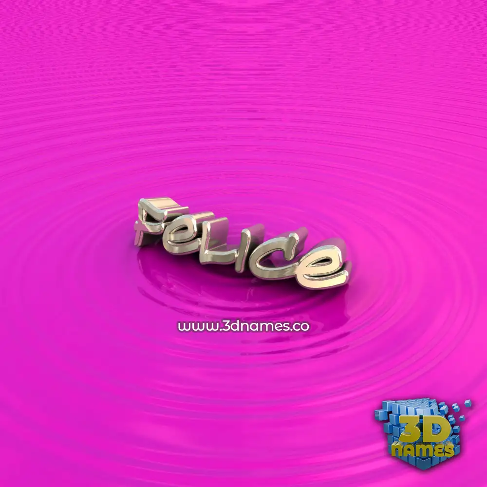 felice in Pink Graffiti style - 3D name wallpaper