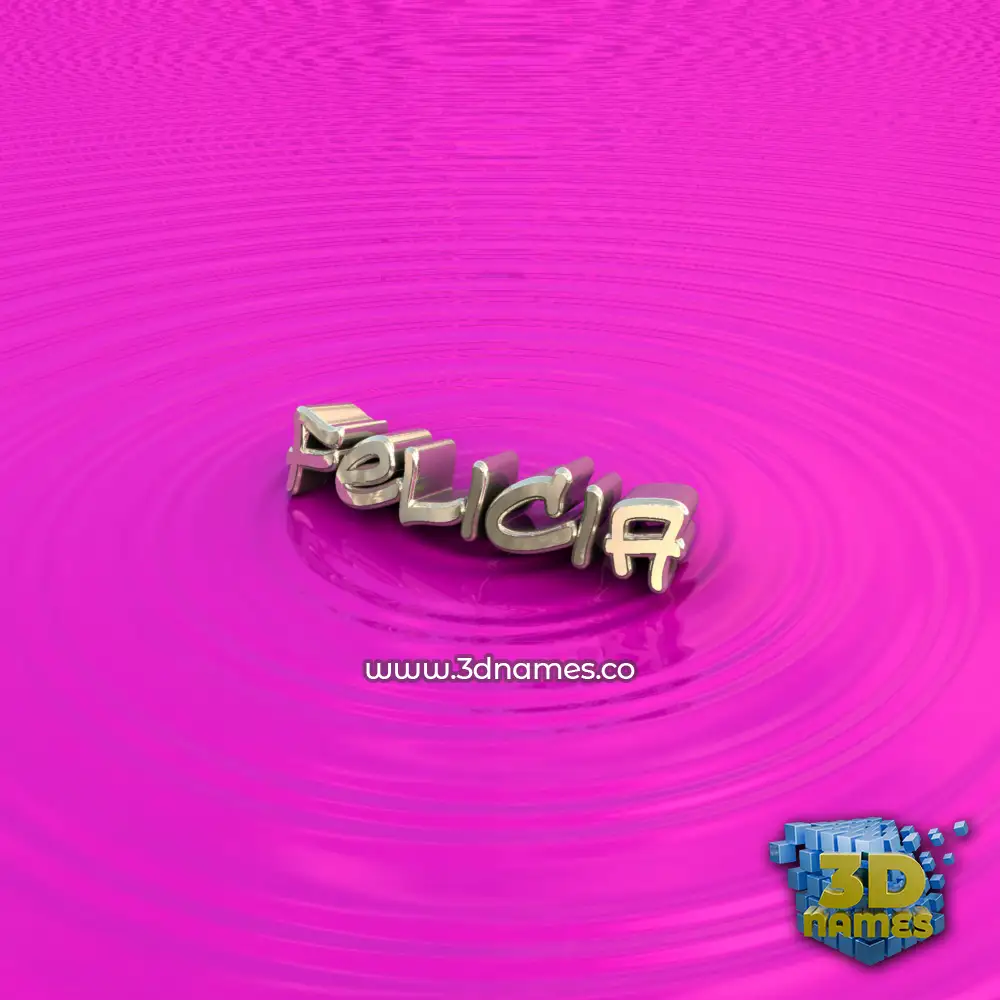 felicia in Pink Graffiti style - 3D name wallpaper