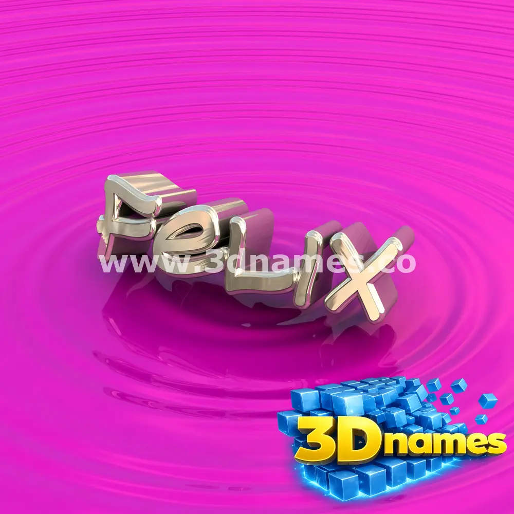 felix in Pink Graffiti style - 3D name wallpaper