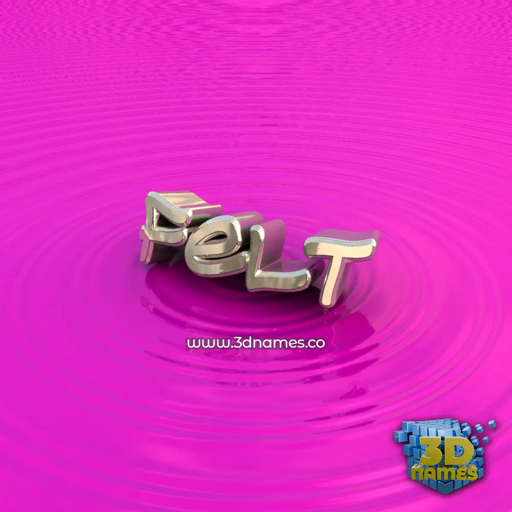felt in Pink Graffiti style - 3D name wallpaper