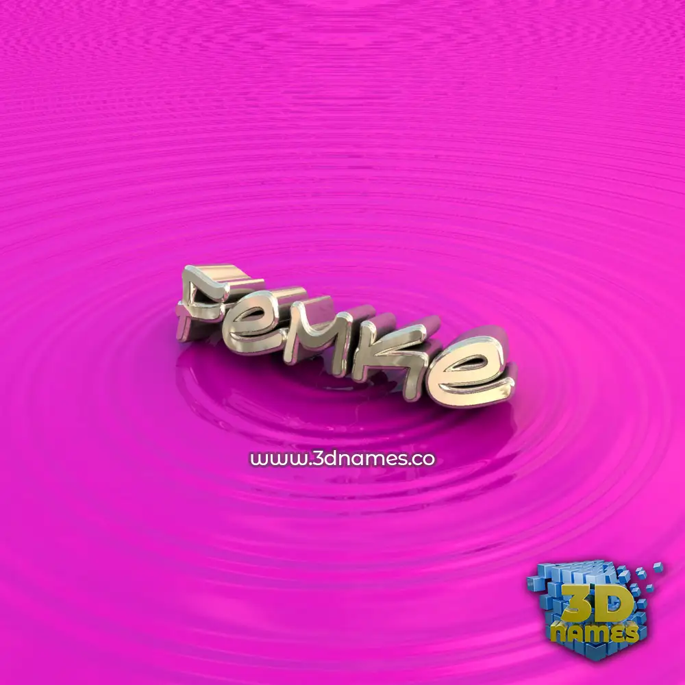 femke in Pink Graffiti style - 3D name wallpaper