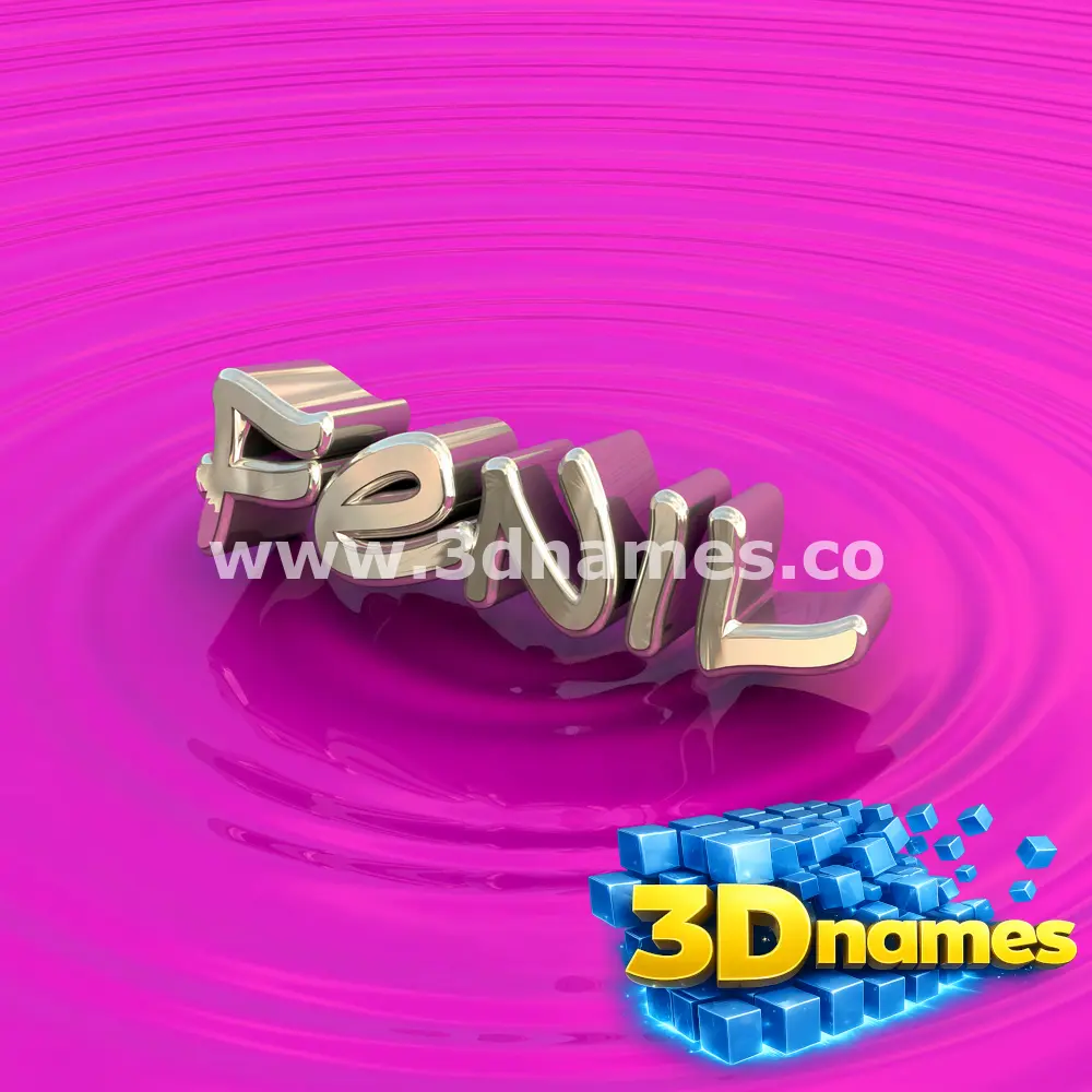fenil in Pink Graffiti style - 3D name wallpaper