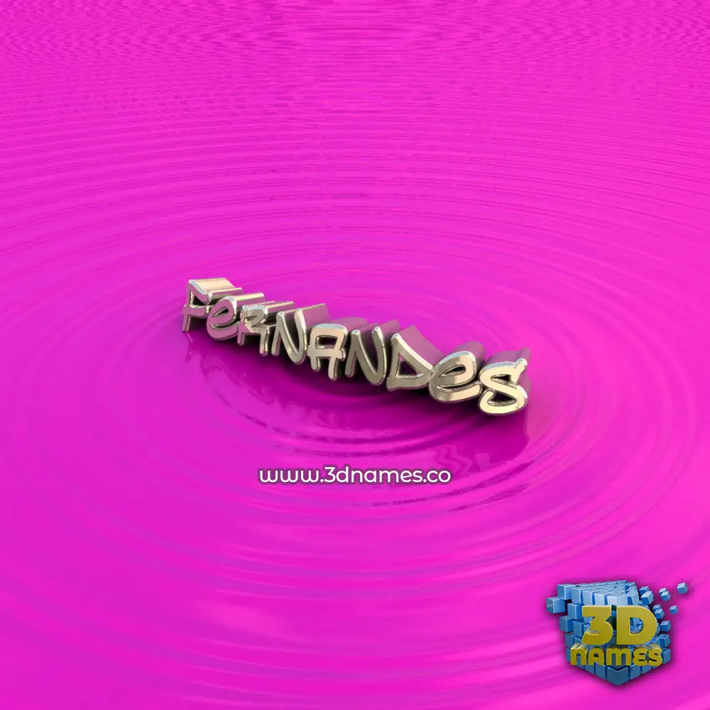 fernandes in Pink Graffiti style - 3D name wallpaper