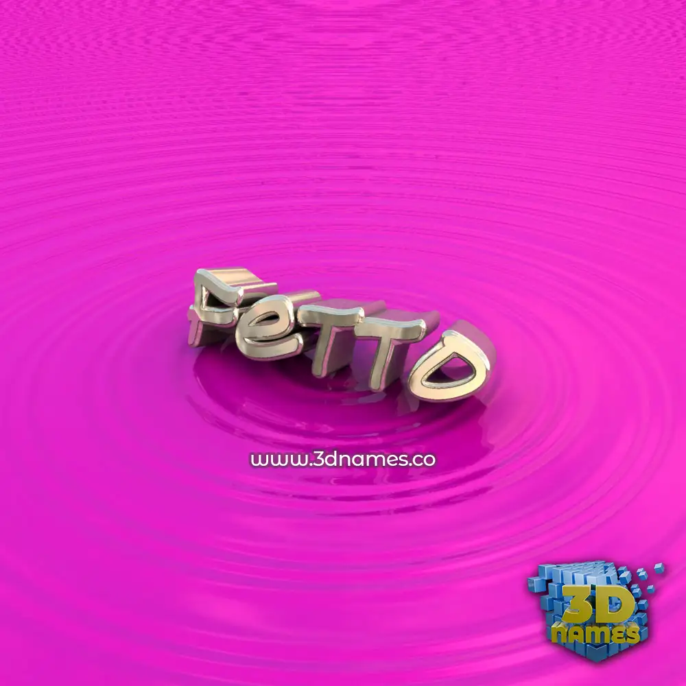 fetto in Pink Graffiti style - 3D name wallpaper