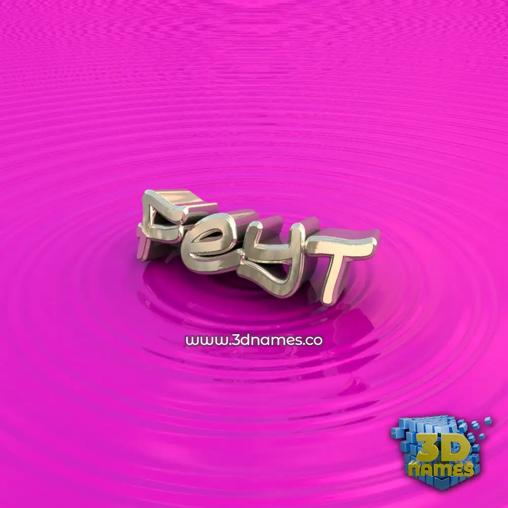 feyt in Pink Graffiti style - 3D name wallpaper