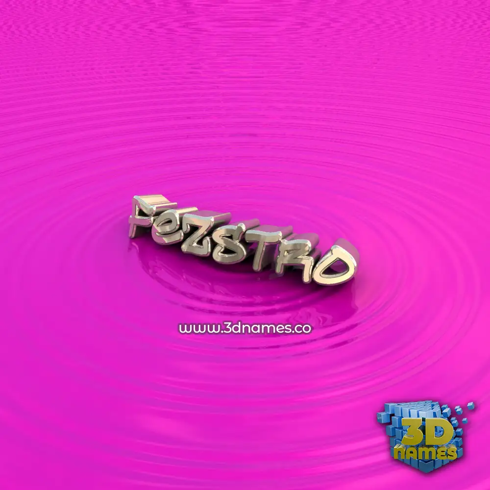 fezstro in Pink Graffiti style - 3D name wallpaper