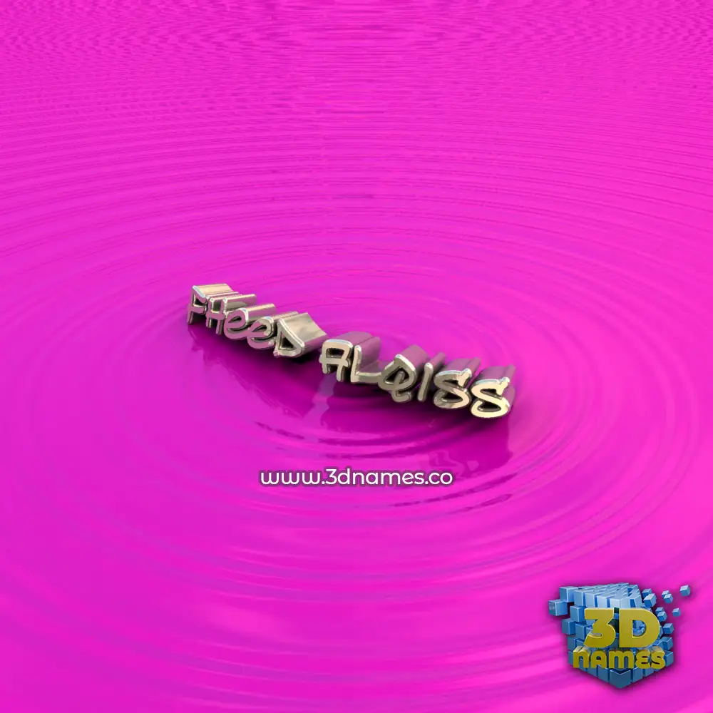fheed alqiss in Pink Graffiti style - 3D name wallpaper