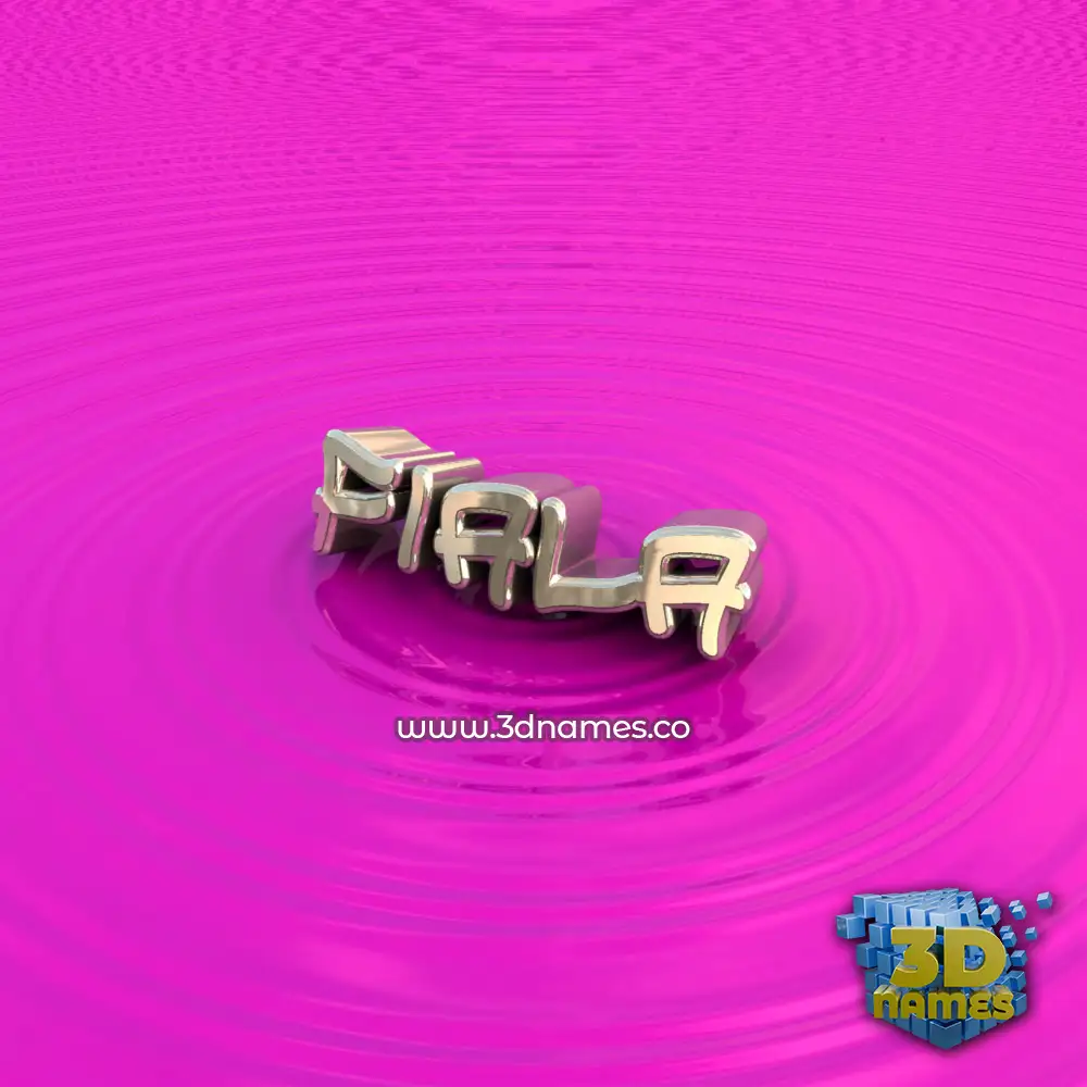 fiala in Pink Graffiti style - 3D name wallpaper