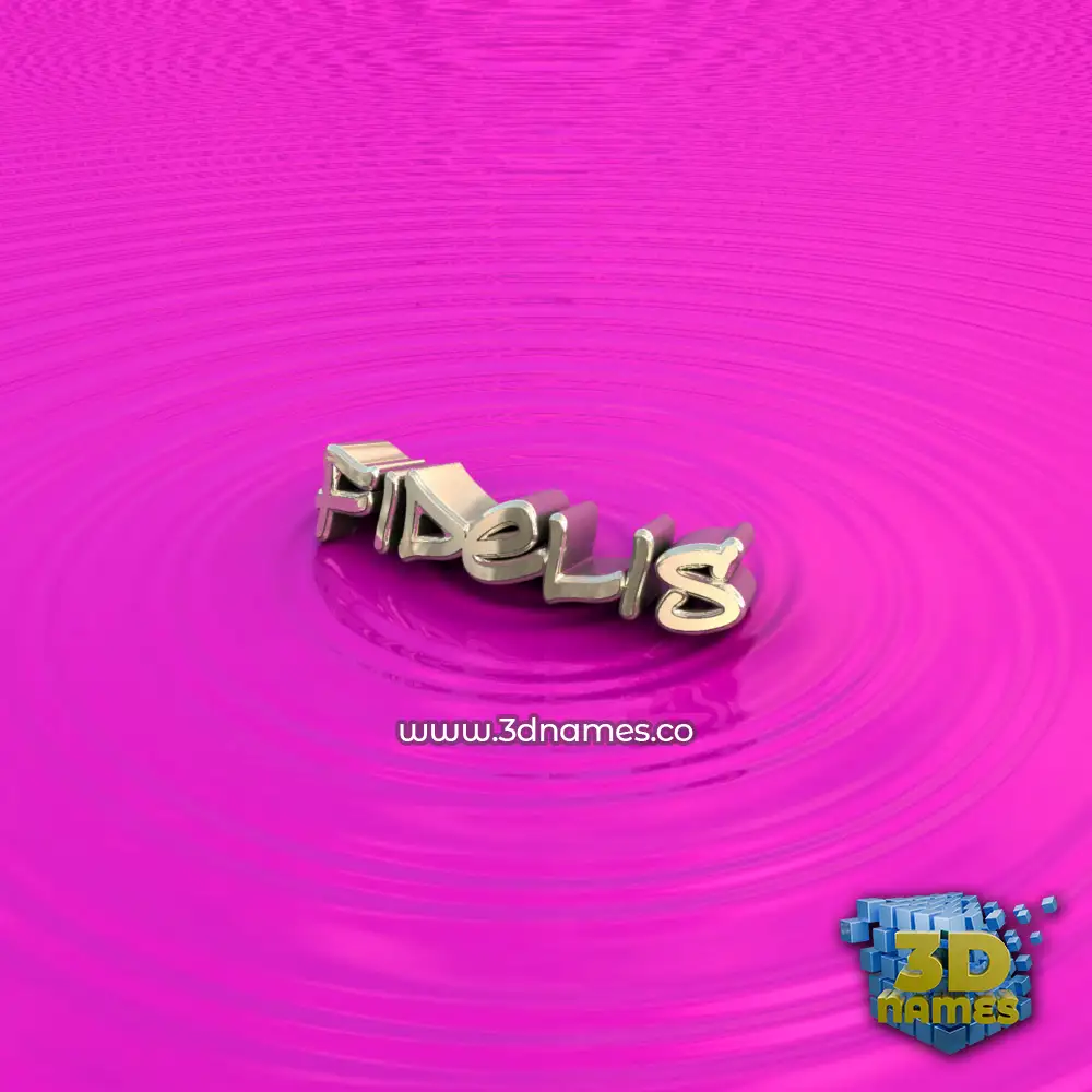 fidelis in Pink Graffiti style - 3D name wallpaper