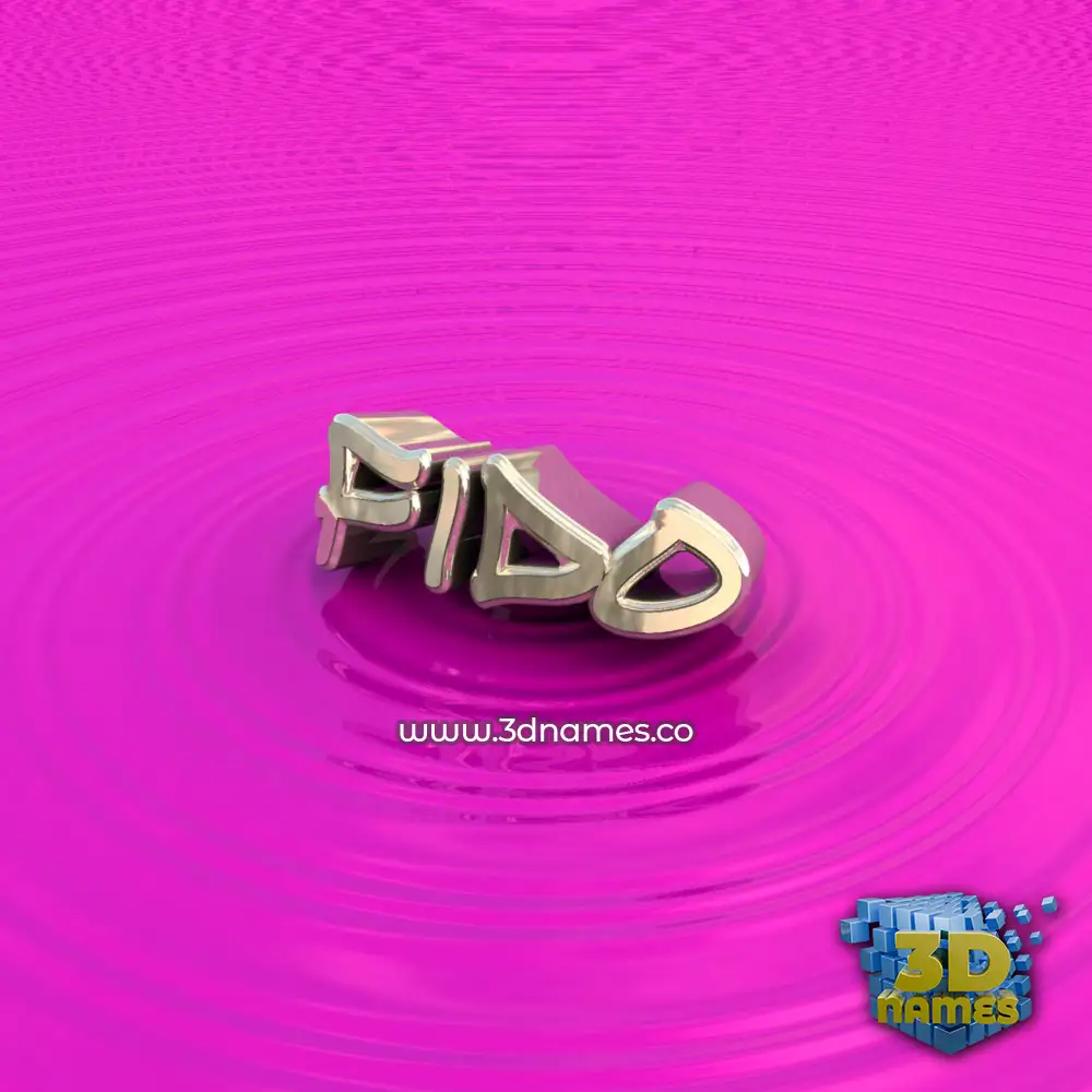 fido in Pink Graffiti style - 3D name wallpaper