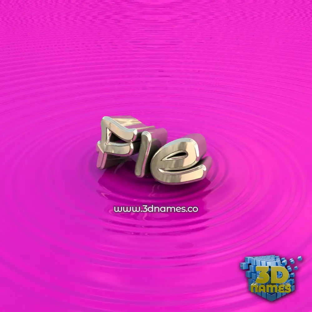 fie in Pink Graffiti style - 3D name wallpaper