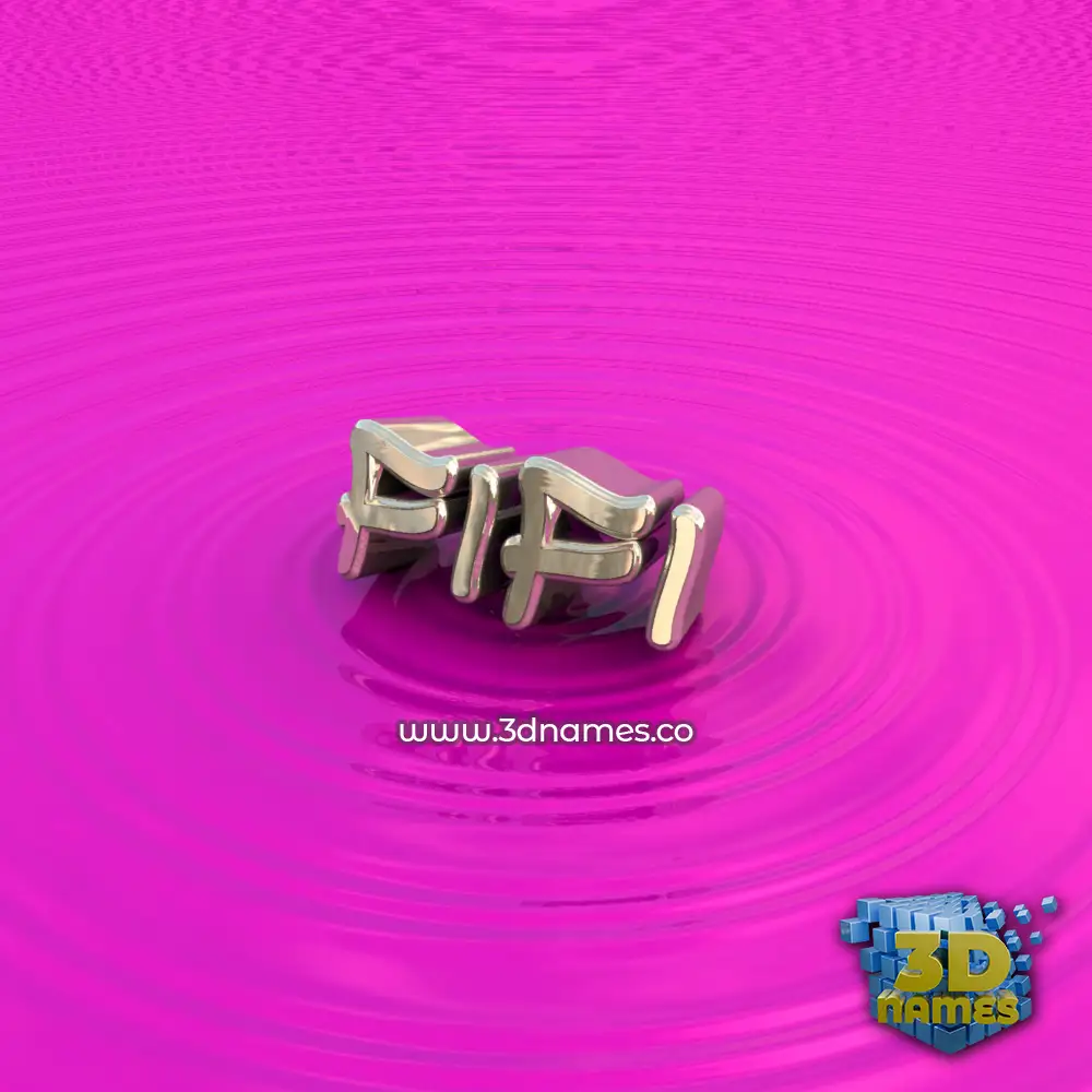 fifi in Pink Graffiti style - 3D name wallpaper