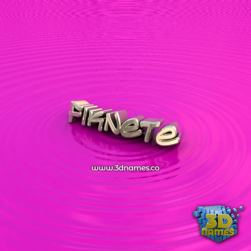 fiknete in Pink Graffiti style - 3D name wallpaper