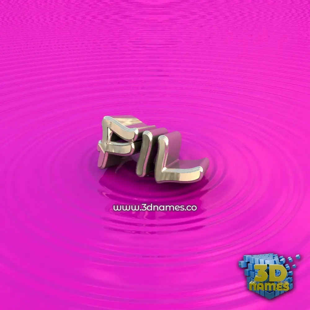 fil in Pink Graffiti style - 3D name wallpaper