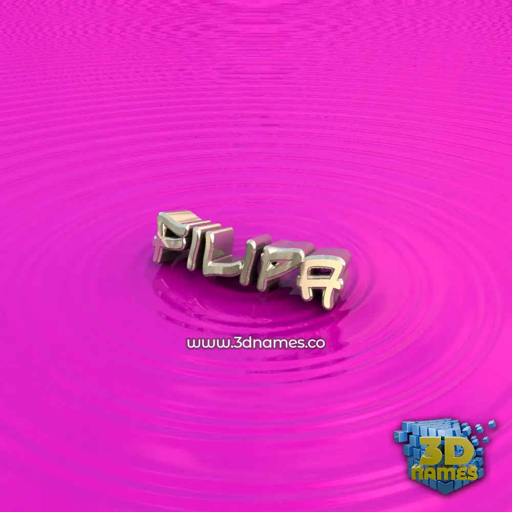 filipa in Pink Graffiti style - 3D name wallpaper