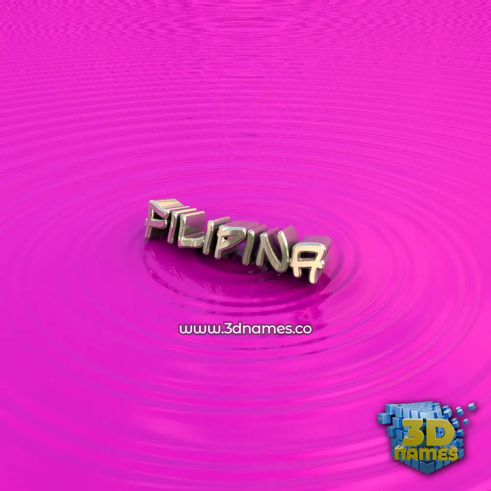 filipina in Pink Graffiti style - 3D name wallpaper