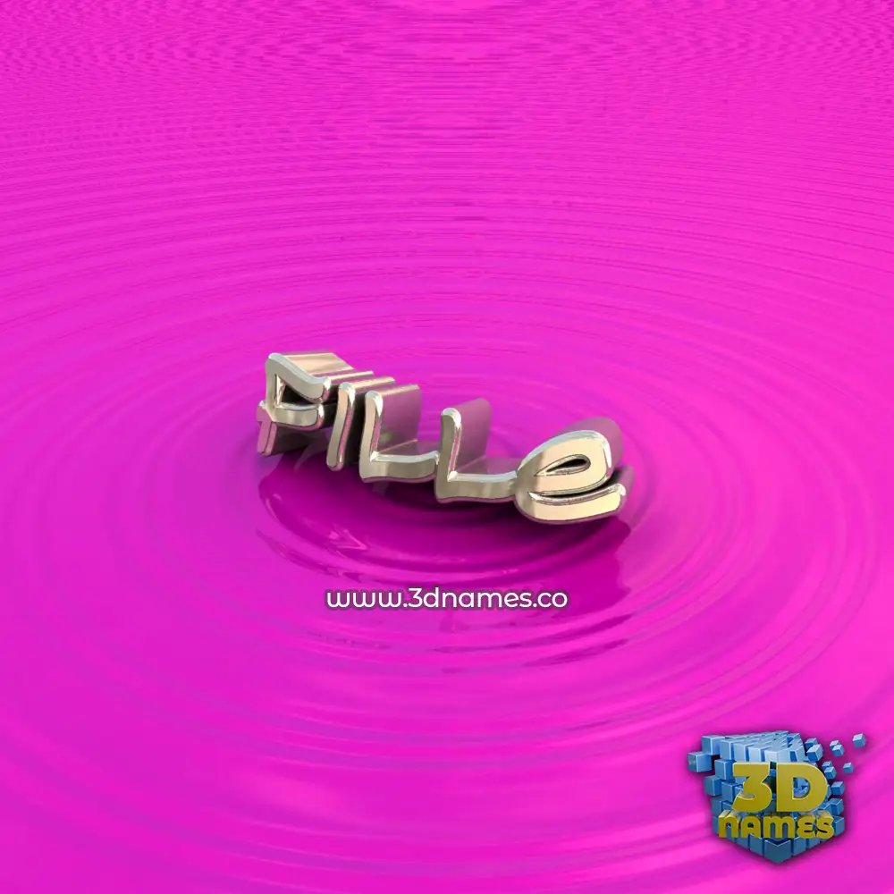 fille in Pink Graffiti style - 3D name wallpaper