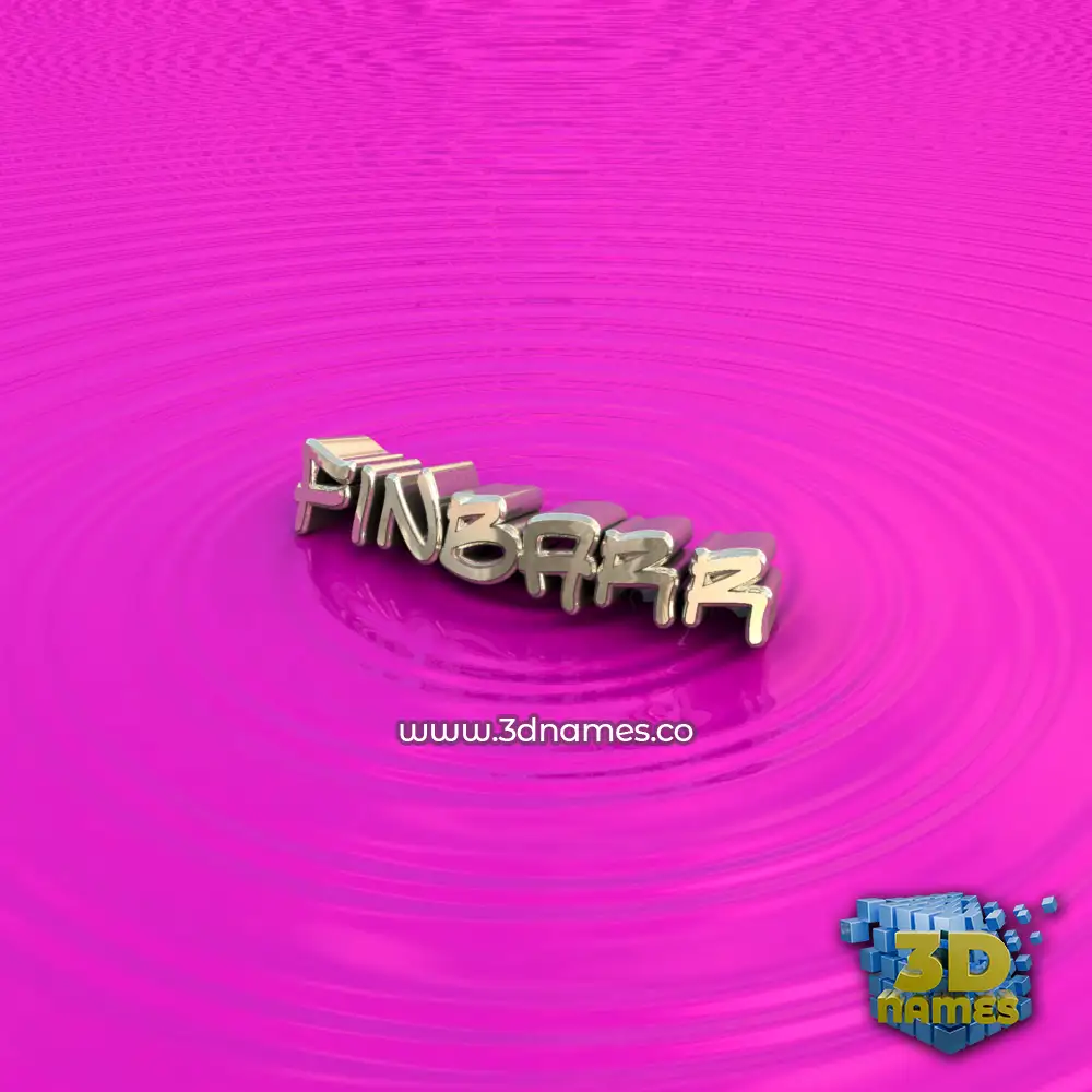 finbarr in Pink Graffiti style - 3D name wallpaper