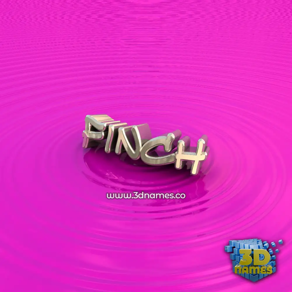 finch in Pink Graffiti style - 3D name wallpaper